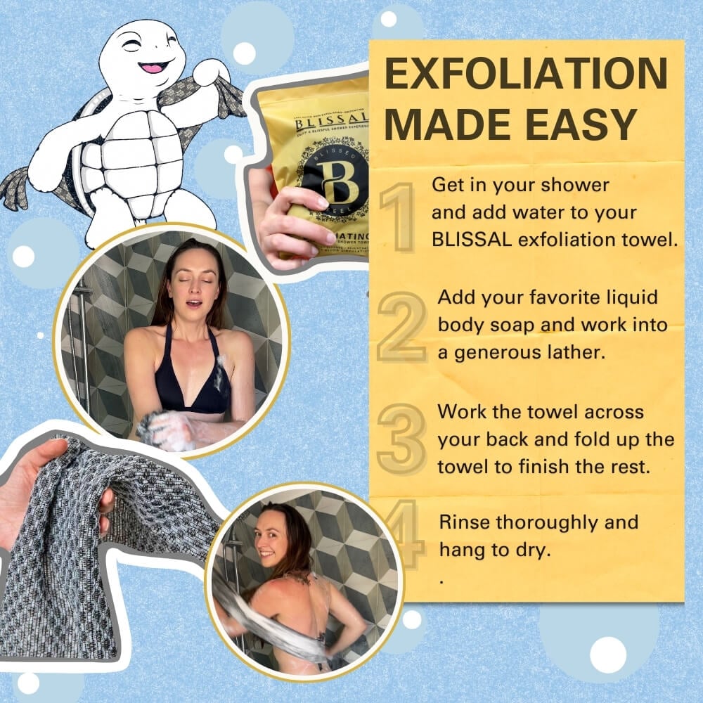 Exfolierande Antibakteriell Duschhandduk