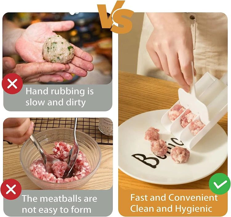 đđ§âđłCreative Kitchen Triple Meatball Makerđ„©