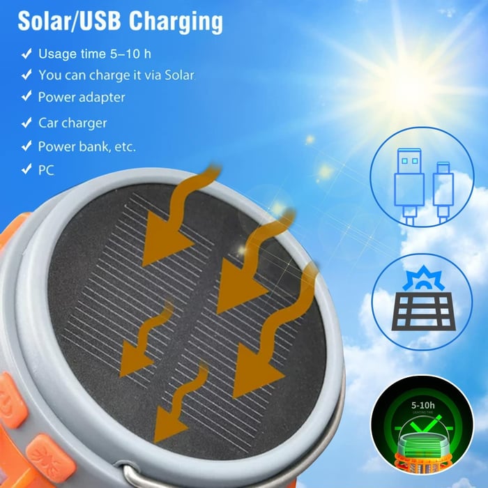 đ„40% rabatt - Multifunktionell Solar camping Myggmördare Lamp