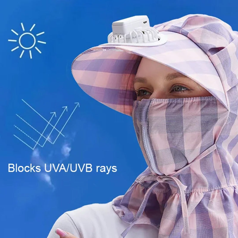 Sommar sval heltäckande solskyddshatt