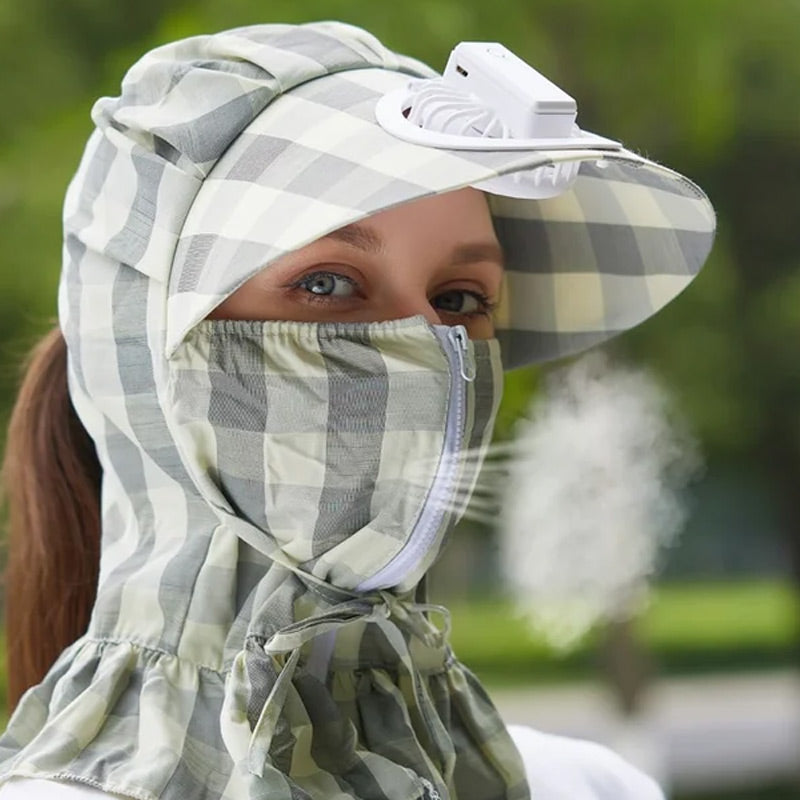 Sommar sval heltäckande solskyddshatt