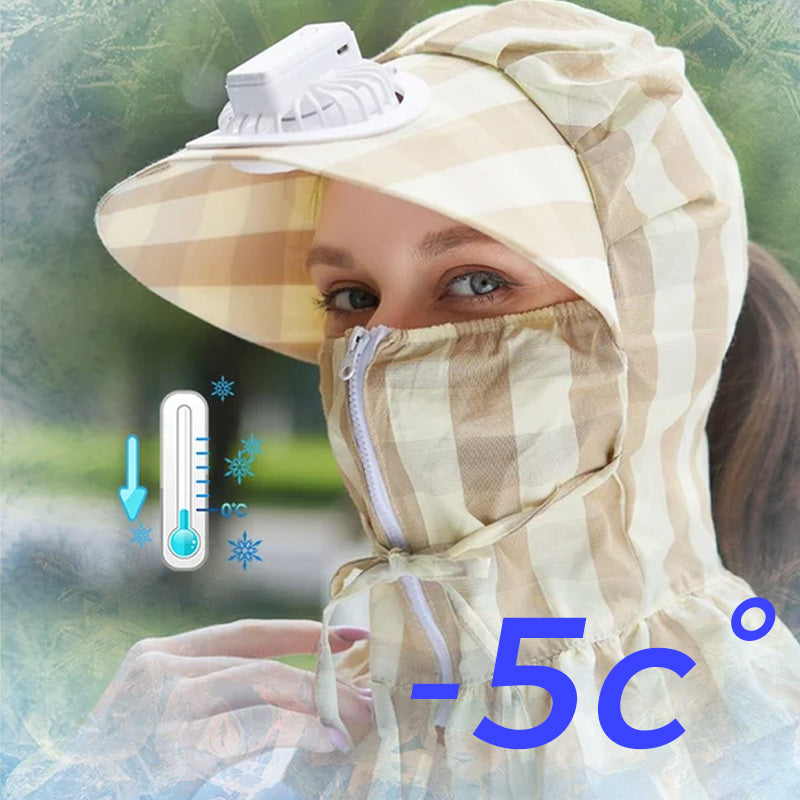 Sommar sval heltäckande solskyddshatt