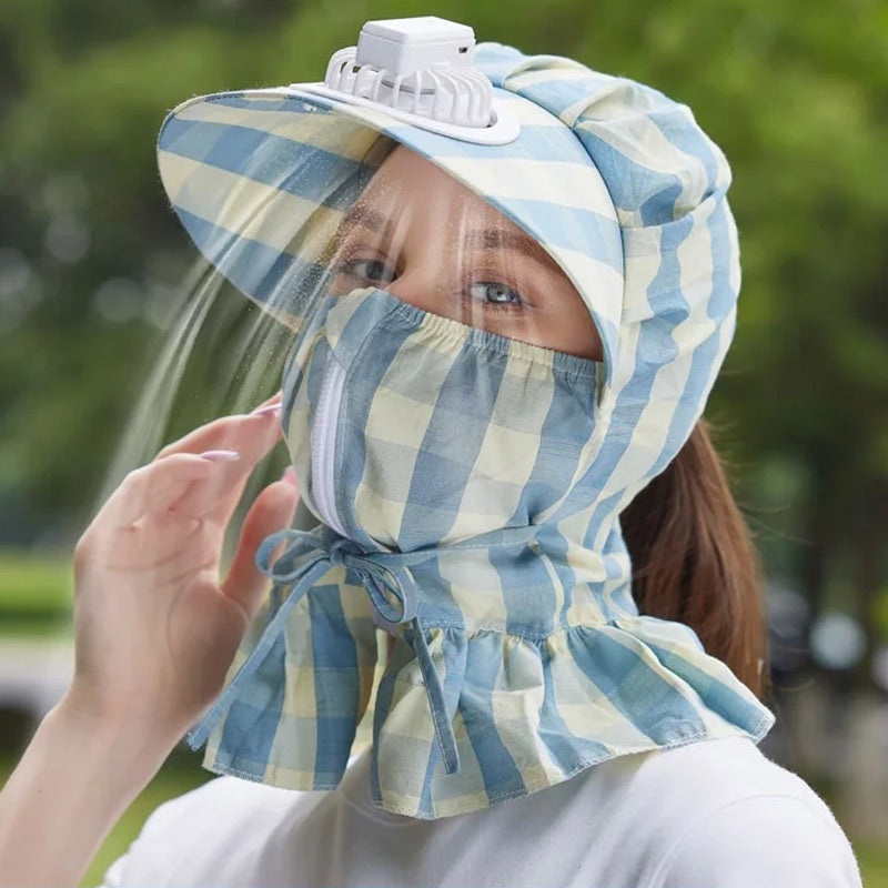 Sommar sval heltäckande solskyddshatt