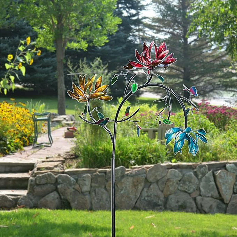 đ„Sista dagen 70% rabatt - Vacker sommar flerfĂ€rgade blommor vindsnurra