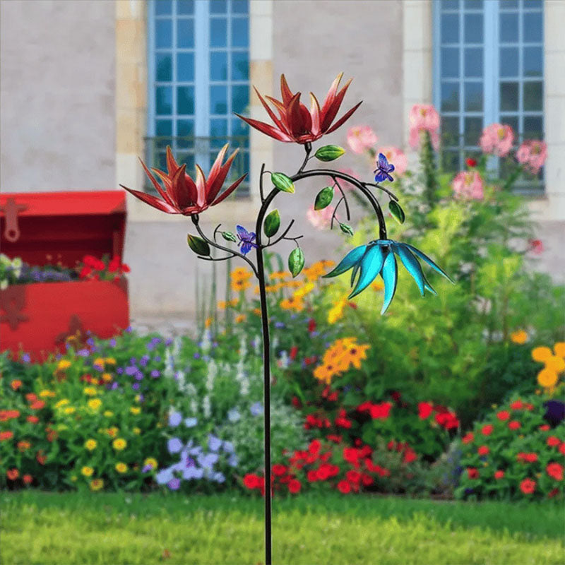 đ„Sista dagen 70% rabatt - Vacker sommar flerfĂ€rgade blommor vindsnurra