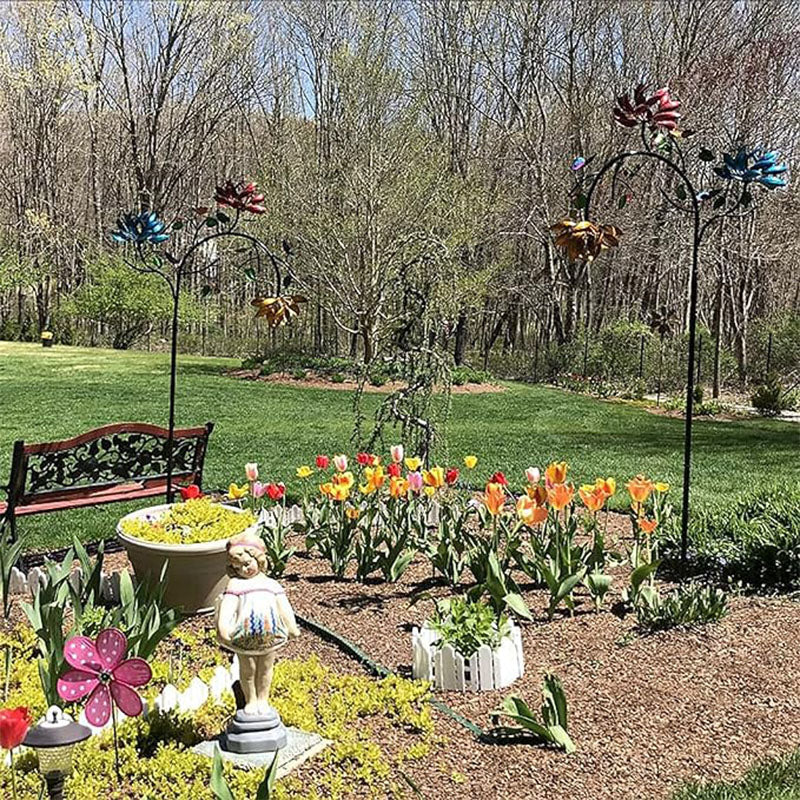 đ„Sista dagen 70% rabatt - Vacker sommar flerfĂ€rgade blommor vindsnurra
