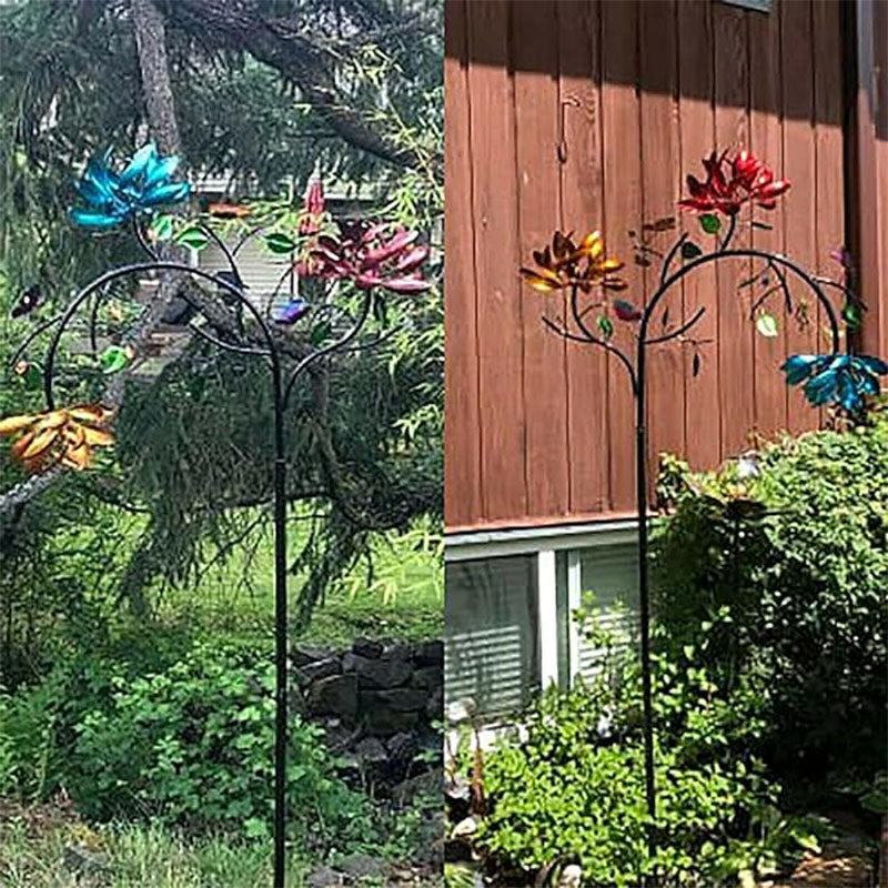 đ„Sista dagen 70% rabatt - Vacker sommar flerfĂ€rgade blommor vindsnurra