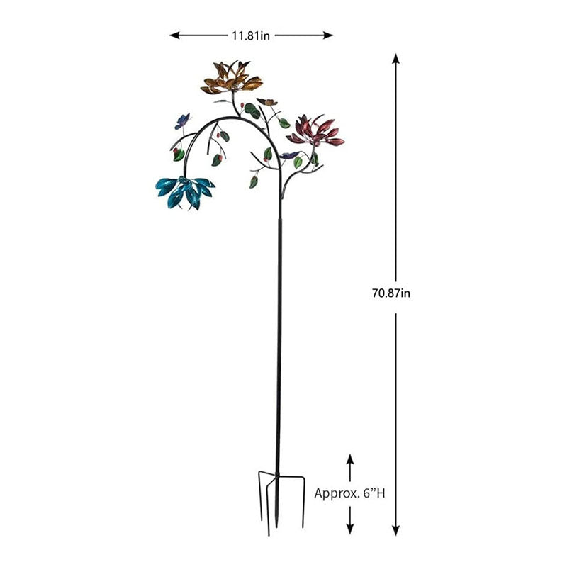 đ„Sista dagen 70% rabatt - Vacker sommar flerfĂ€rgade blommor vindsnurra