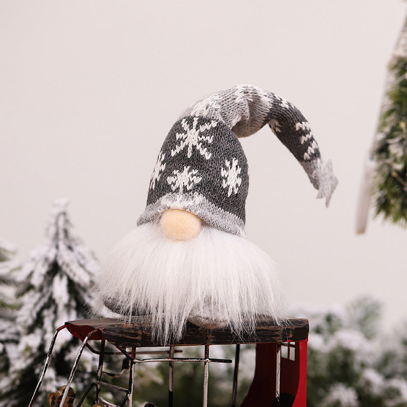 Ansiktslös jultomte docka ljus hängande prydnad
