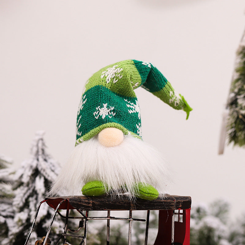 Ansiktslös jultomte docka ljus hängande prydnad