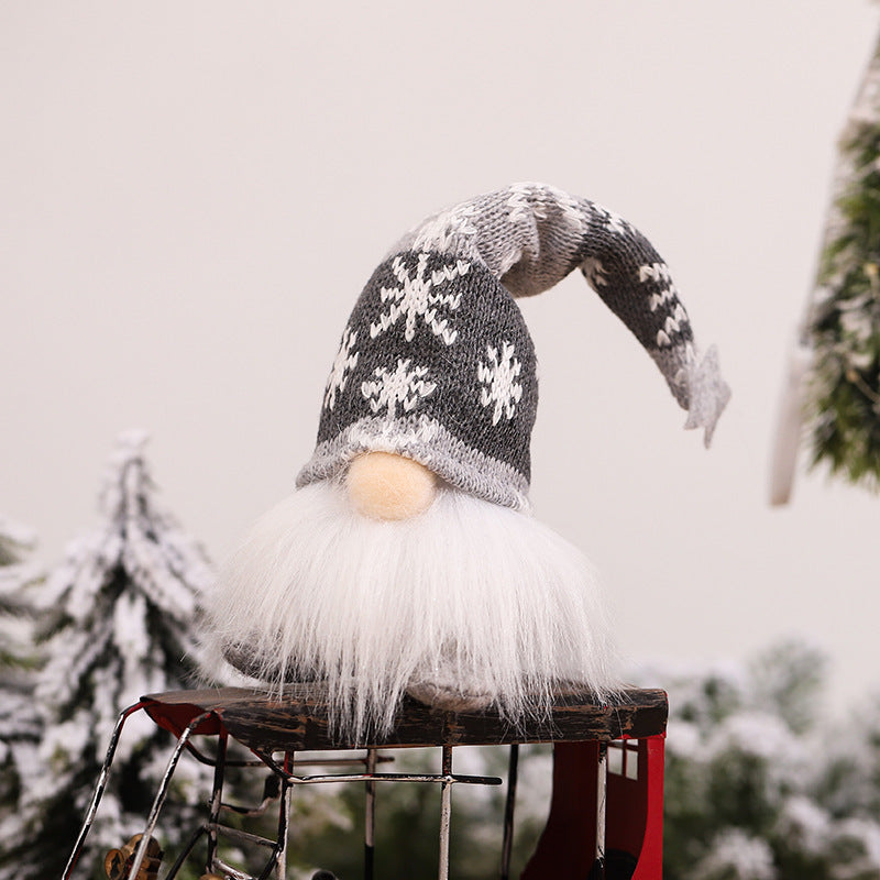 Ansiktslös jultomte docka ljus hängande prydnad
