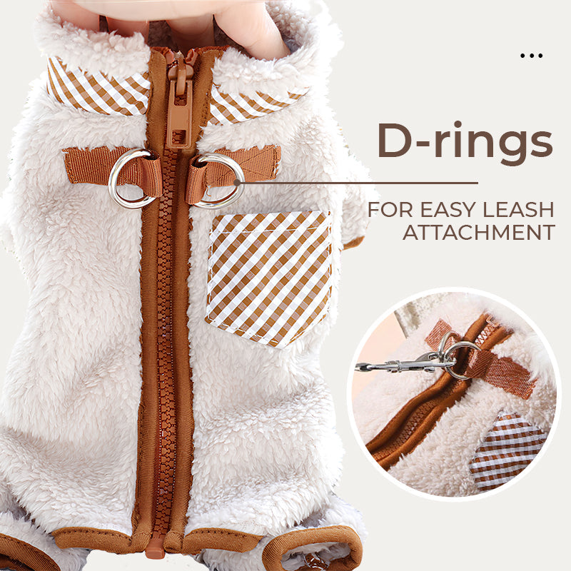 Bekväm hundpäls med D-ringar