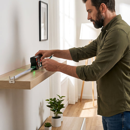 📏🔴 Cinta Métrica Láser 2 en 1 – Guía de Haz Precisa, Medición Digital y Manual para Distancias Exactas 🎯🏠