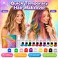 🔥 ¡Último día: 50% DE DESCUENTO! 🌈 Set de tizas temporales para el cabello en 12 colores con aplicadores
