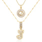 💖Paquete de 2 collares con colgante de inicial