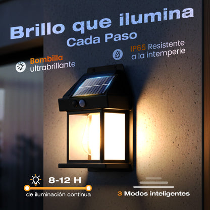 🎁Compre 2 y llévese 1 gratis⏳Lámpara de pared solar con sensor de movimiento y tungsteno