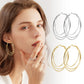 Pendientes de triple aro con diamantes