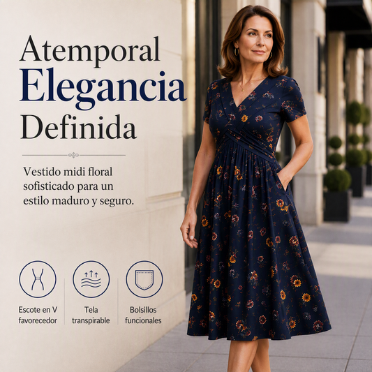 👗🔥 ¡OFERTA 50% OFF! Vestido Floral de Mujer con Escote en V – Elegante, Favorecedor y Perfecto para Cualquier Ocasión ✨