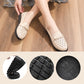 Zapatos de cuero transpirables sin cordones con suela suave para mujer.