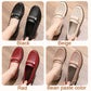 Zapatos de cuero transpirables sin cordones con suela suave para mujer.