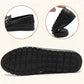 Zapatos de cuero transpirables sin cordones con suela suave para mujer.