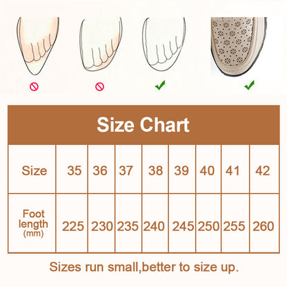 Zapatos de cuero transpirables sin cordones con suela suave para mujer.