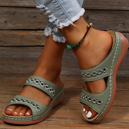 Retro Arch Support Ortopediska Wedge Sandaler