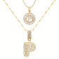 💖Paquete de 2 collares con colgante de inicial