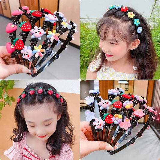 🎀 ¡COMPRA 1 Y LLÉVATE 1 GRATIS! 🌺 Horquilla trenzada para niñas: peinado fácil en 5 minutos y lindos diseños de dibujos animados ✨