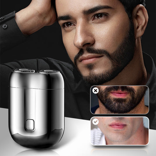 Afeitadora mini eléctrica USB recargable, impermeable y compacta para hombres, ideal para el hogar, el coche y los viajes