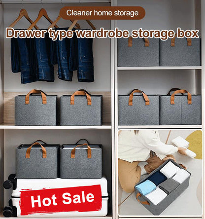 👕📦 Caja Plegable para Guardar Ropa – Organiza tu Armario, Gran Capacidad y se Pliega cuando No la Usas ✨🧺