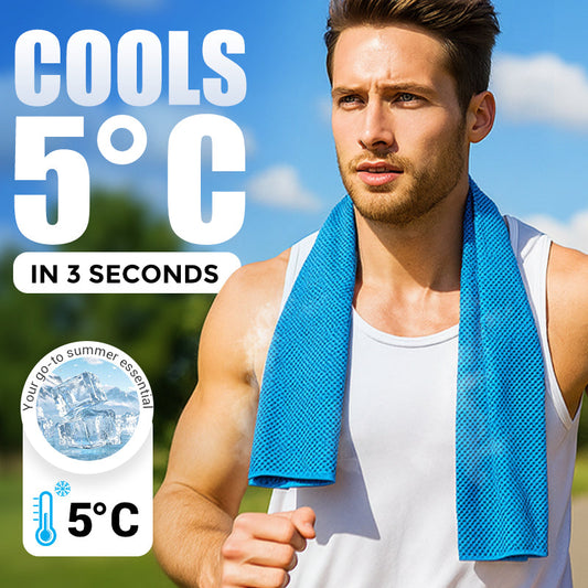 ⏰ ¡ÚLTIMO DÍA! Compra 1, Lleva 1 GRATIS ❄💦 Toalla refrescante anti sudor frío, ¡úsala donde y cuando quieras! Reutilizable, suave, absorbente, portátil — En stock en Reino Unido 🇬🇧