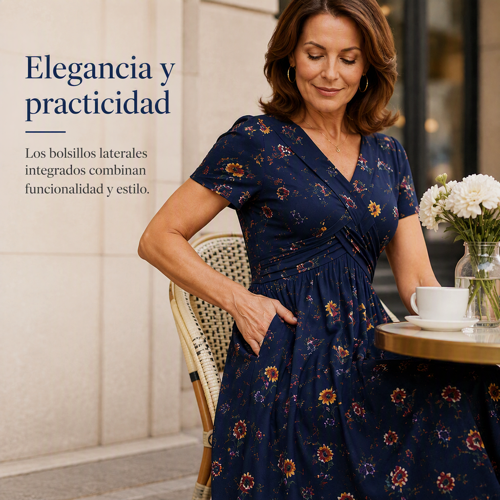 👗🔥 ¡OFERTA 50% OFF! Vestido Floral de Mujer con Escote en V – Elegante, Favorecedor y Perfecto para Cualquier Ocasión ✨
