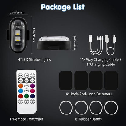 🚨🌈 Luces de advertencia LED inalámbricas de 8 colores con mando a distancia: ¡que te vean desde cualquier lugar! Potente función de parpadeo en 8 colores intensos, visibles hasta a 500 metros.⚡️