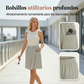 Falda-pantalón cruzada informal de cintura elástica para mujer