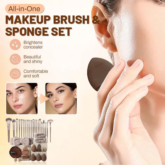 📢📢 ¡50 % de descuento! ⏰ Set todo en uno de pinceles y esponjas de maquillaje