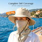 Sombrero tipo pescador con protección UV y cubierta facial