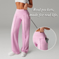 【Pantalones Holgados Cintura Alta】 Pantalones Rectos Versátiles para Mujer - Tejido Elástico Cómodo + Bolsillos Prácticos - Ideal para Trabajo, Paseos y Casa! ✨