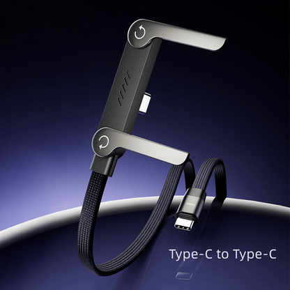 🔥🏆 ¡Más de 50.000 unidades vendidas!💥 Cable cargador con soporte invisible 2 en 1: cable de carga rápida de 240 W con soporte para teléfono integrado.