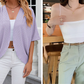 Cárdigan de manga corta con frente abierto 🧥✨ – Minimalista, color liso, ligero, tallas S-2XL