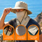 Sombrero tipo pescador con protección UV y cubierta facial