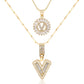 💖Paquete de 2 collares con colgante de inicial