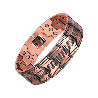 Brazalete Magnético de Cobre Magnex™ – Soporte de Tres Filas para la Comodidad Articular