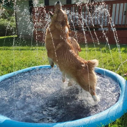 💦Fällbar utomhuspool och vattenspraymatta