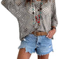 🔥Oferta especial: Blusas de punto estilo boho para mujer con cuello en V y diseño calado.