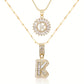💖Paquete de 2 collares con colgante de inicial
