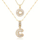 💖Paquete de 2 collares con colgante de inicial