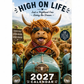 🐮📅 Calendario 2027 Vaca Highland – Diseño Exclusivo de Isabel Kline, A4 Colgante y Risas Todo el Año 🎨✨