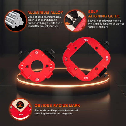 4 i 1 bågvinkelpositioneringsmall av aluminiumlegering