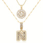💖Paquete de 2 collares con colgante de inicial